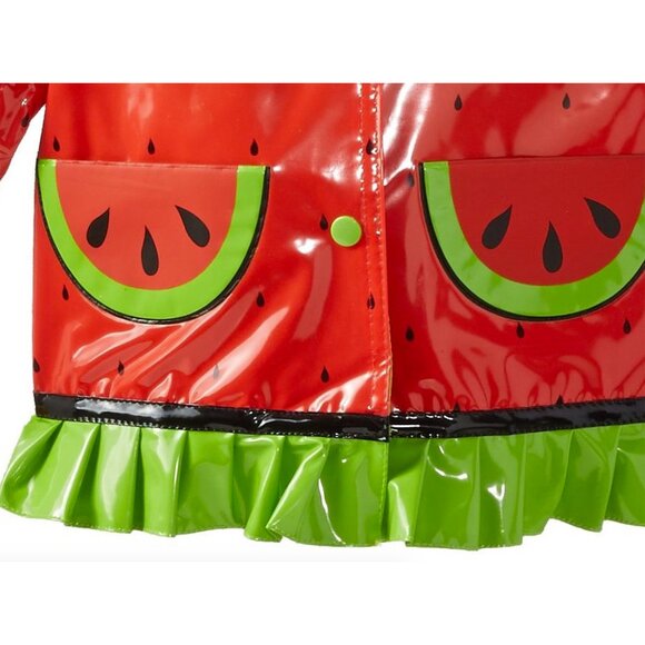 Wippette Baby Girls Coat Watermelon Raincoat Red Hooded Jacket Size 12 Months - Picture 4 of 7